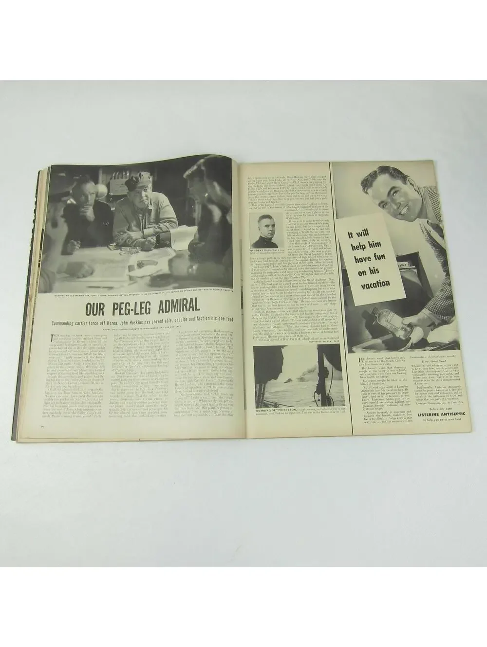 LIFE Magazine August 1950 Peg-Leg Admiral John Hoskins, Korean War, Marie Wilson
